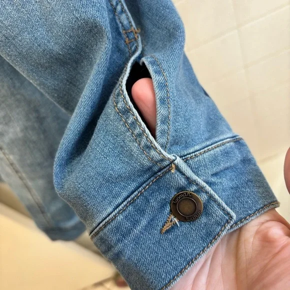 Woman Within Denim Jean Jacket Plus Size 32W XXXL Classic Preppy Teacher Comfort - Picture 4 of 13